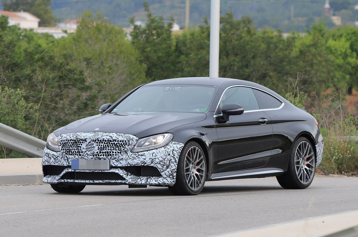 18 Mercedes Benz C Class Coupe Facelift Spotted Autocar