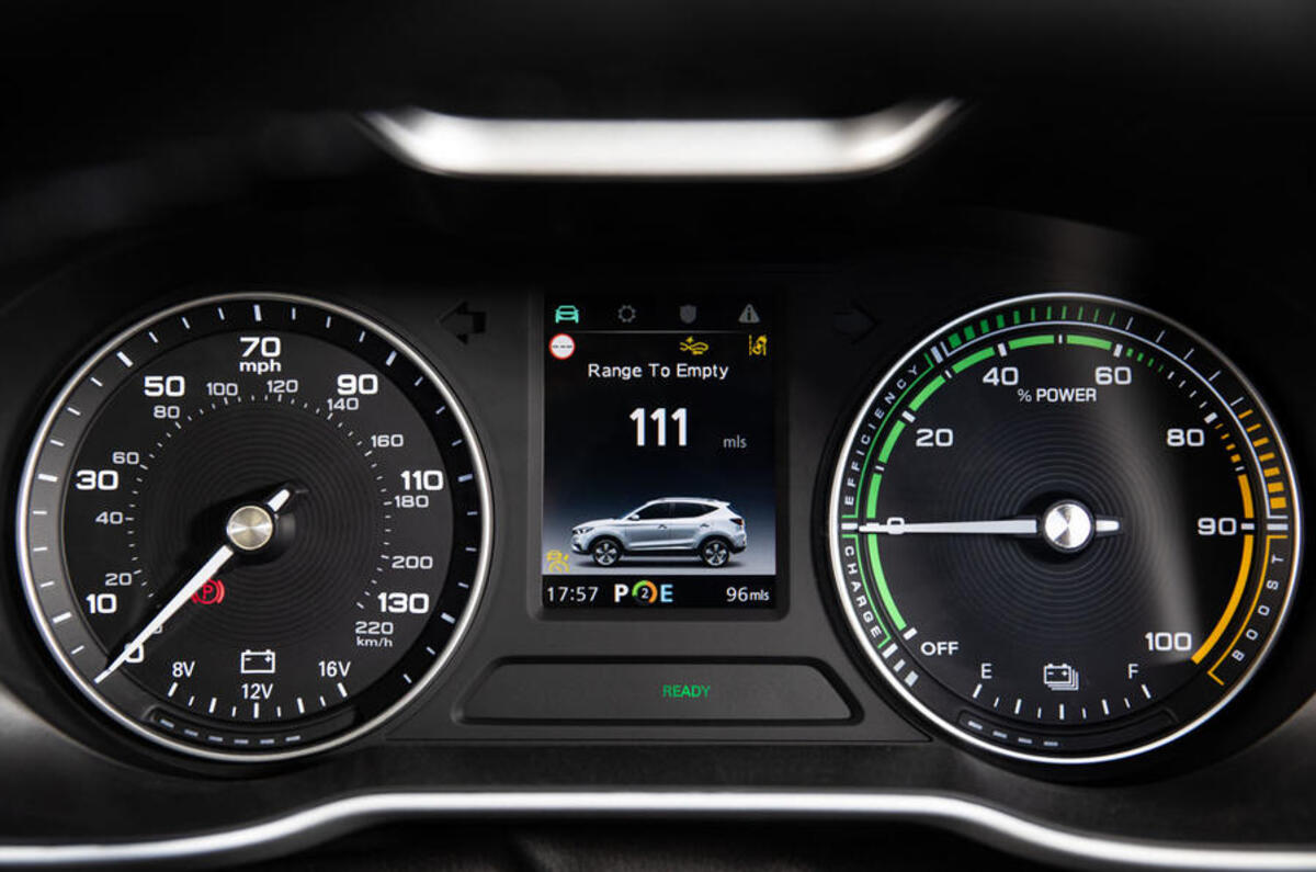 MG ZS EV dashboard