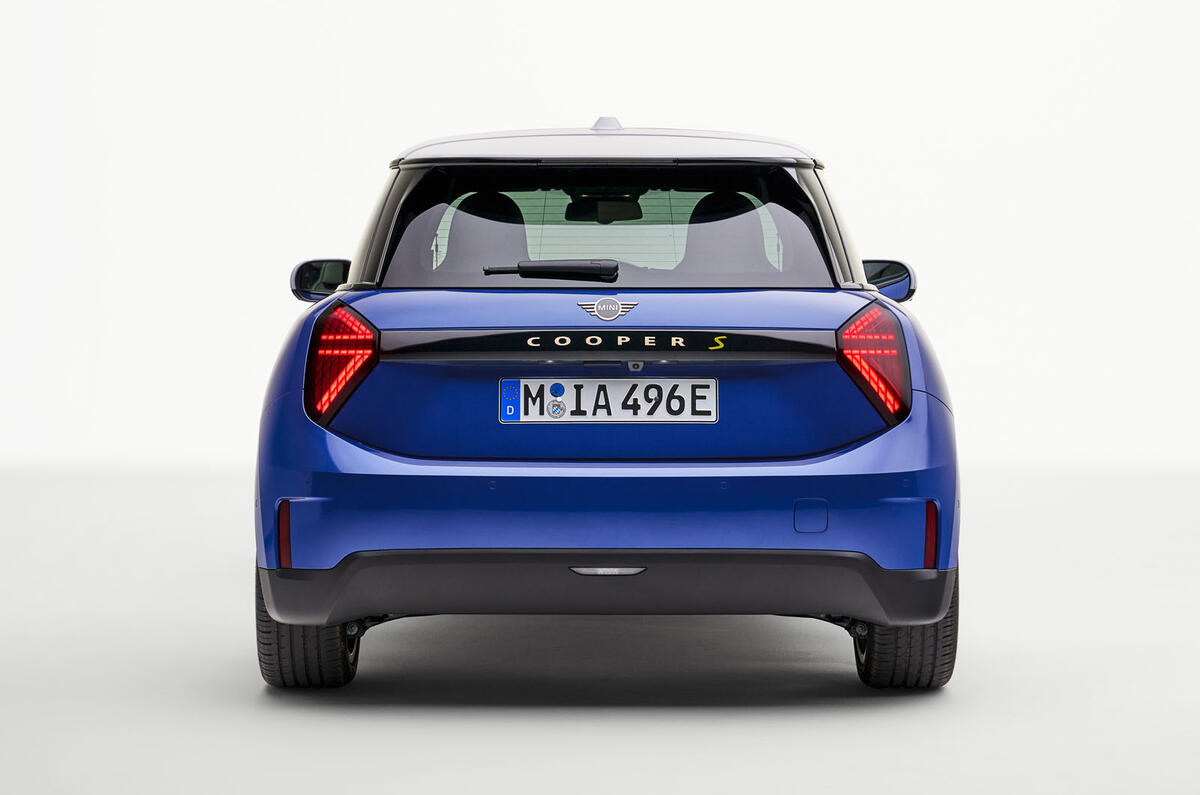 Mini Cooper Electric rear union jack