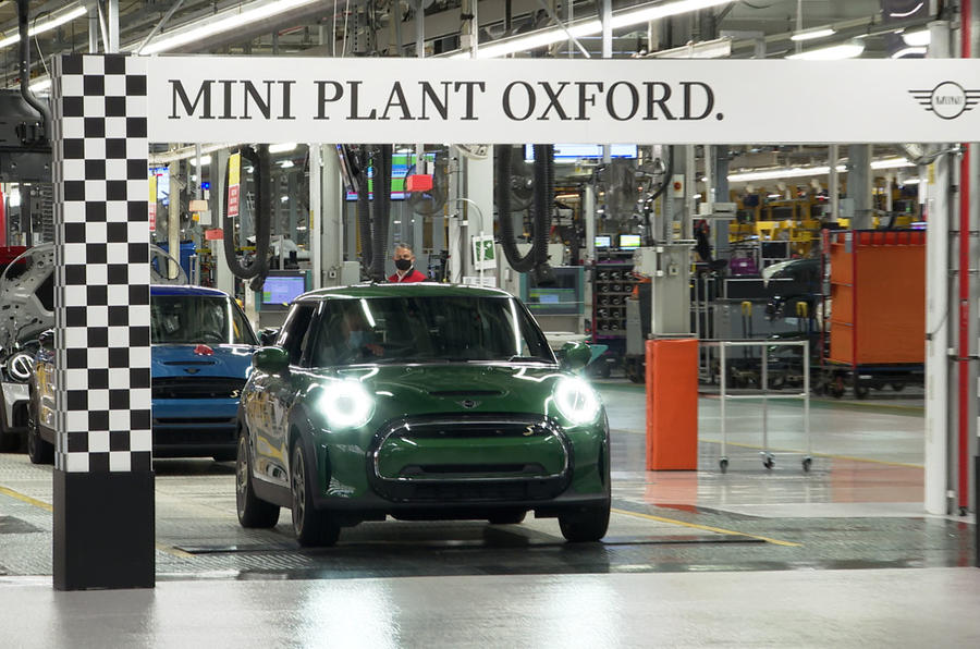 Mini Cooper leaves production line at Cowley