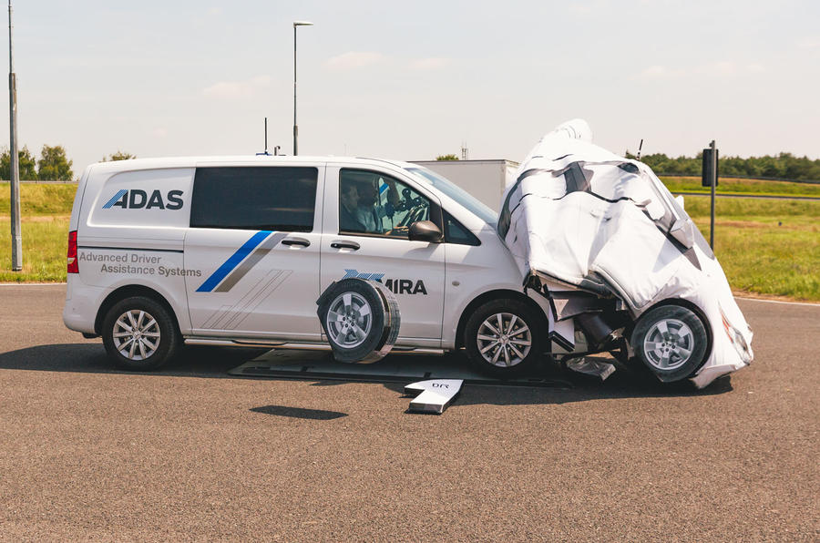Mira ADAS testing side crash