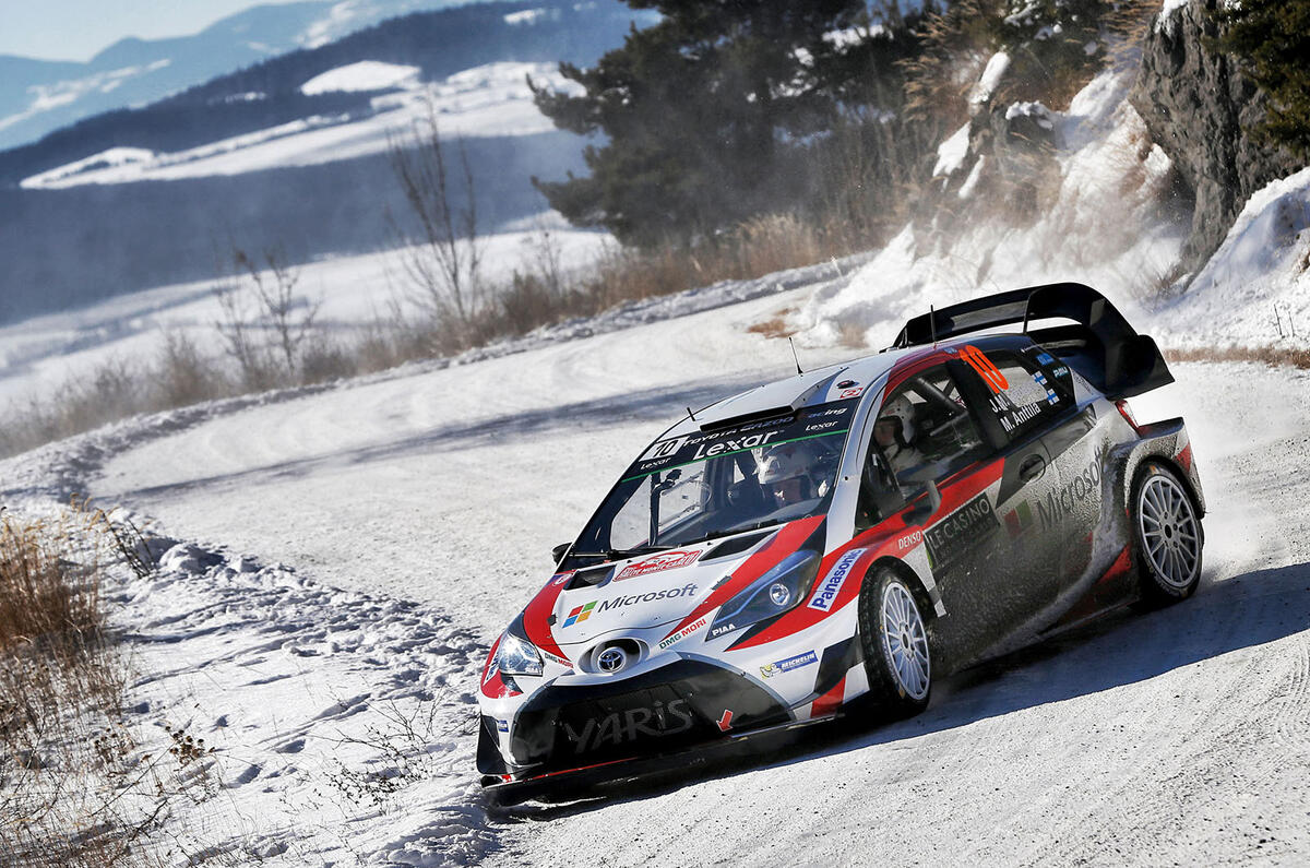 Jari-Matti Latvala guided his new Yaris WRC to the podium