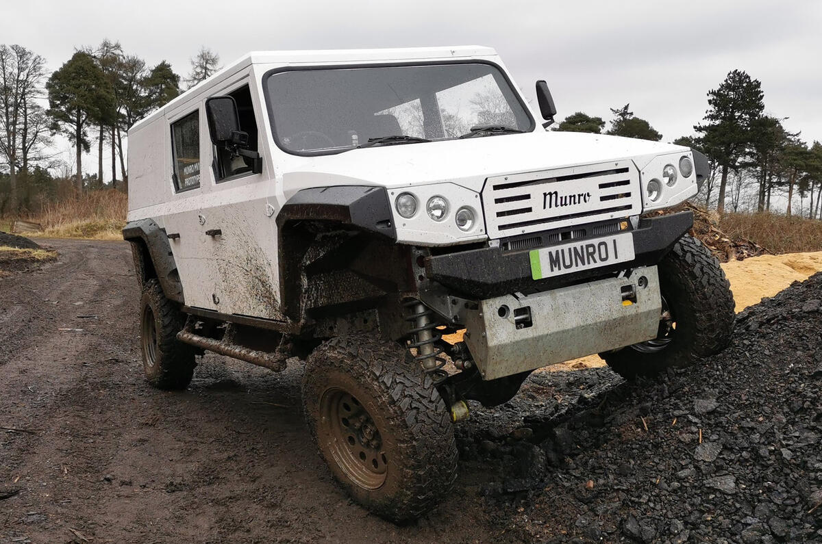 Munro EV 4x4 prototype 2022 front quarter