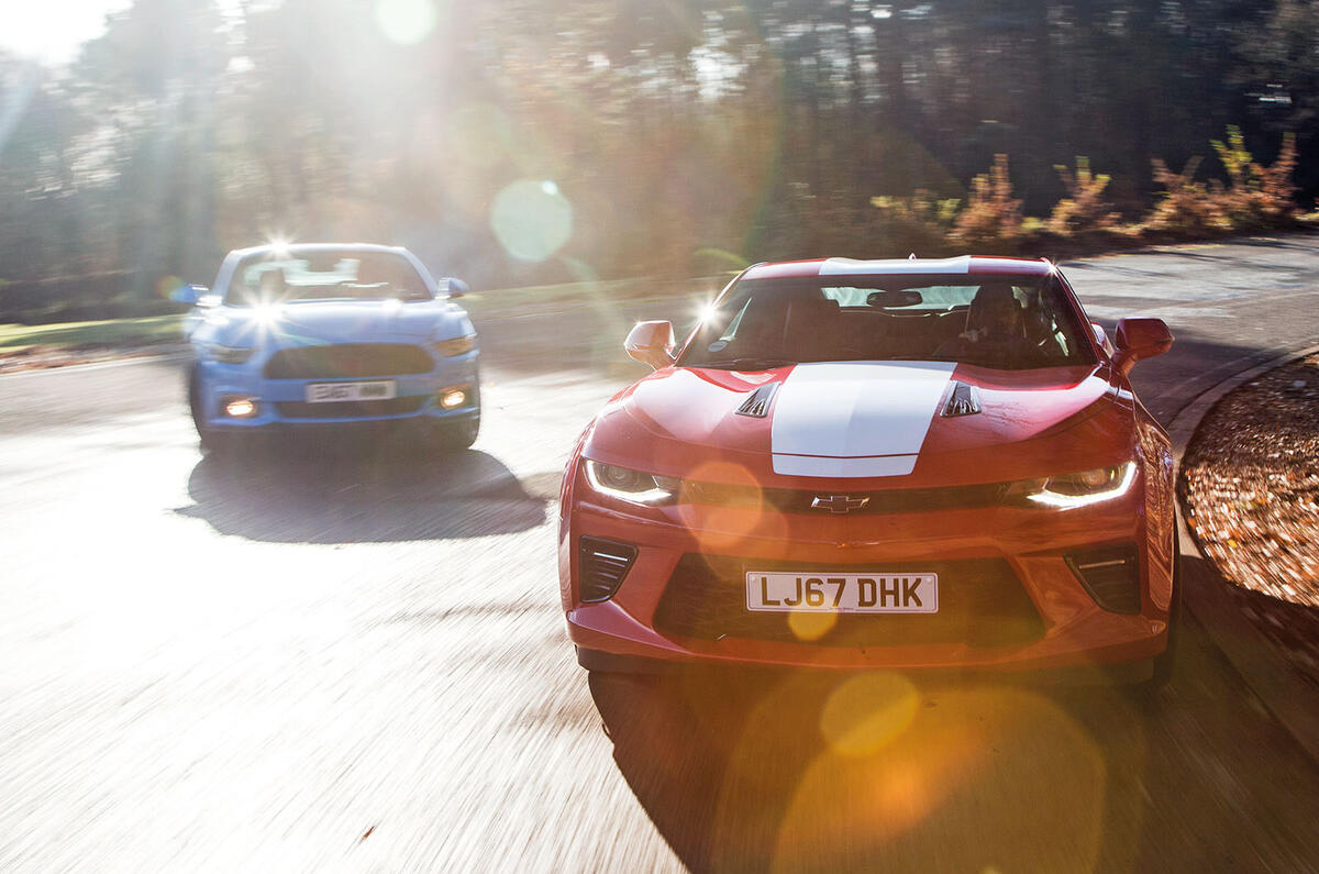 Ford Mustang Versus Chevrolet Camaro Muscle Car Twin Test Autocar