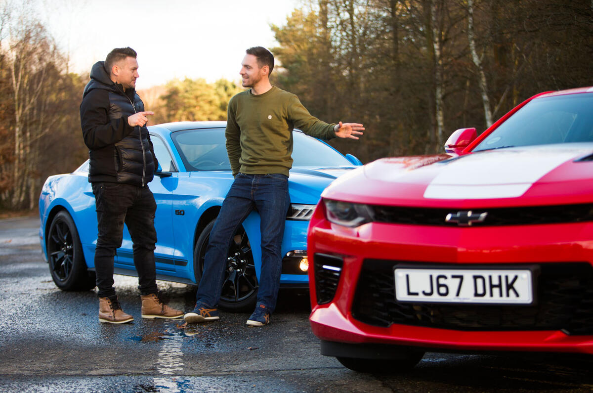 Ford Mustang Versus Chevrolet Camaro Muscle Car Twin Test
