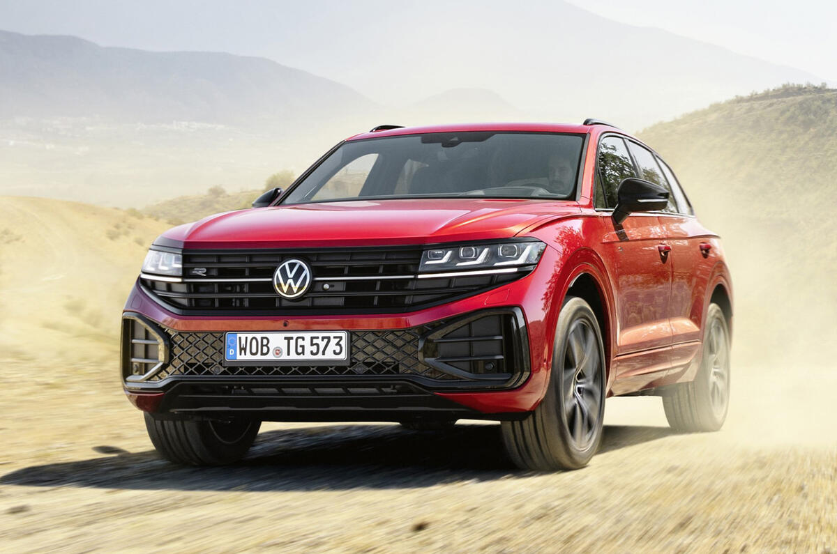 New Volkswagen Touareg on sand