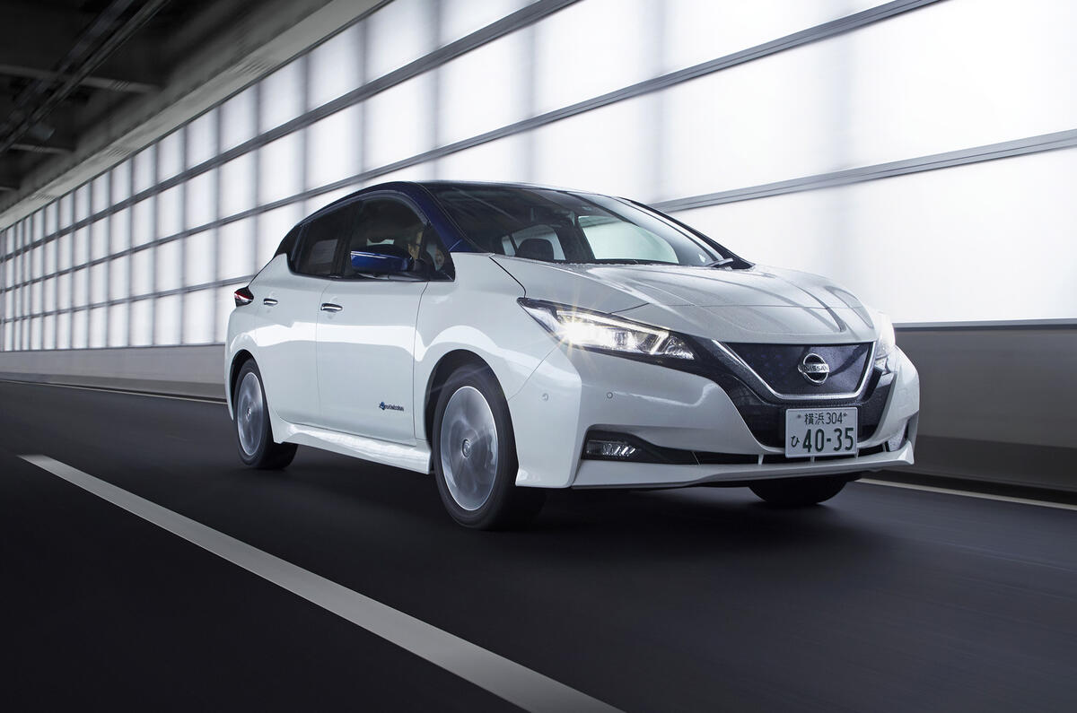 Nissan Leaf 2018 on the road