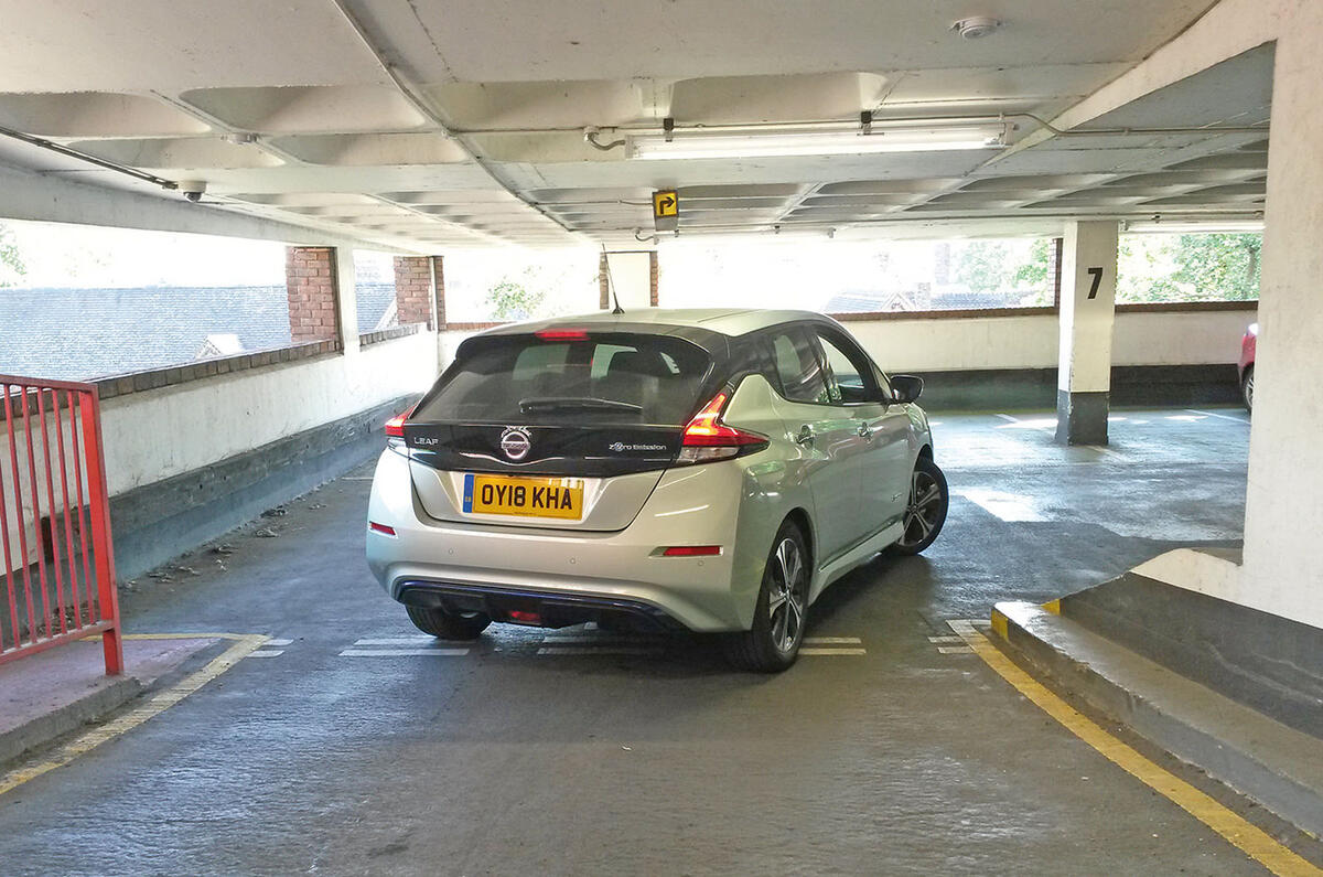 Nissan Leaf 2nd generation (2018) long-term review car park