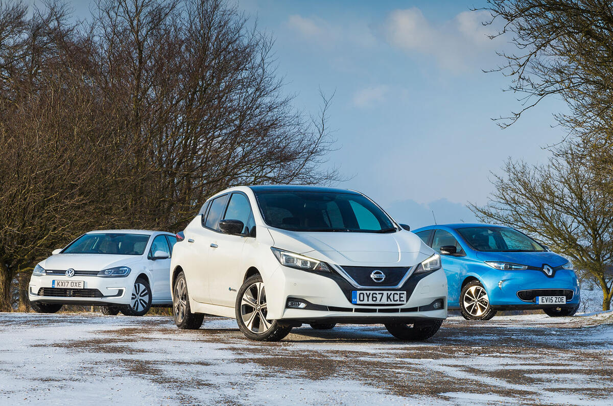 Nissan Leaf Volkswagen E Golf Renault Zoe