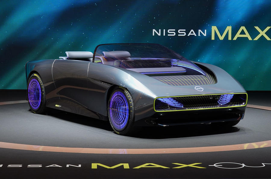 Nissan Max Out EV convertible front three quarter