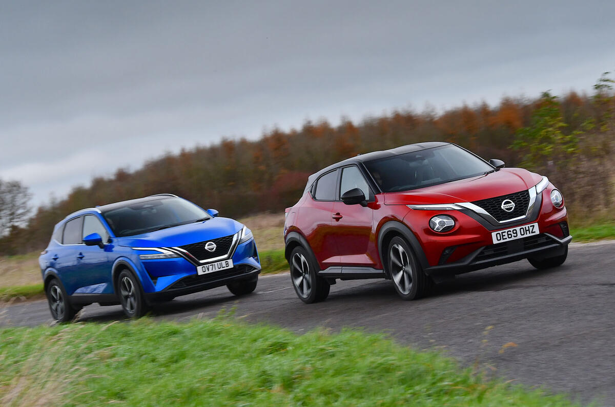 Nissan Qashqai vs Nissan Juke 2022