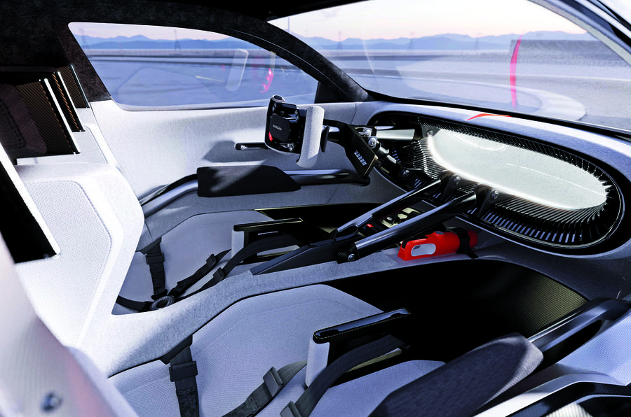 Interior de la cabina delantera del concepto Nissan Micra