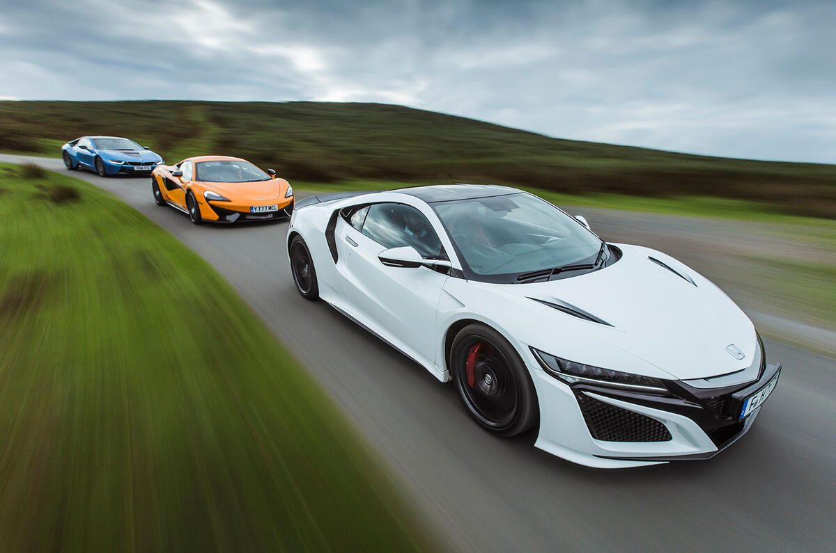 Honda Nsx Vs Bmw I8 Vs Mclaren 570s Supercars Compared