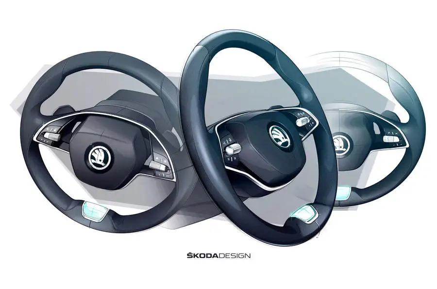 2020 Skoda Octavia- steering wheel sketch
