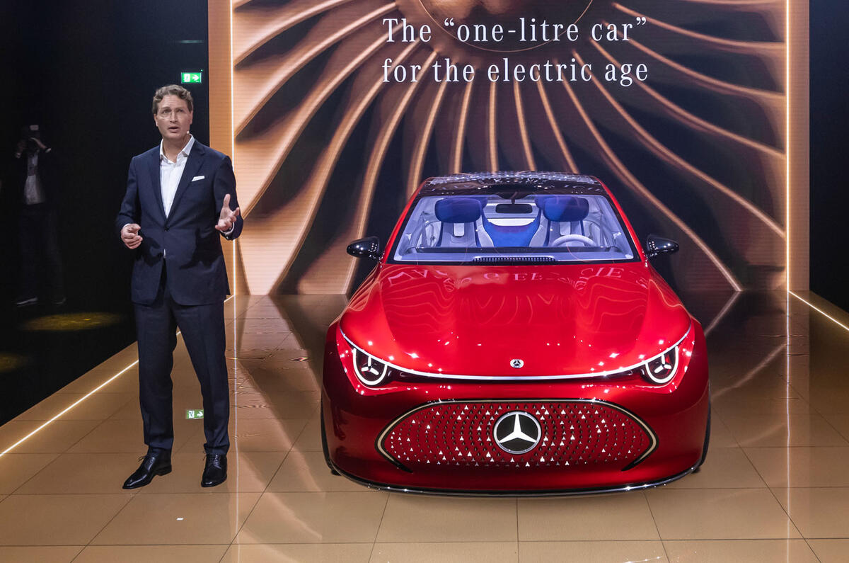 Ola Kallenius with Mercedes Concept CLA 2023