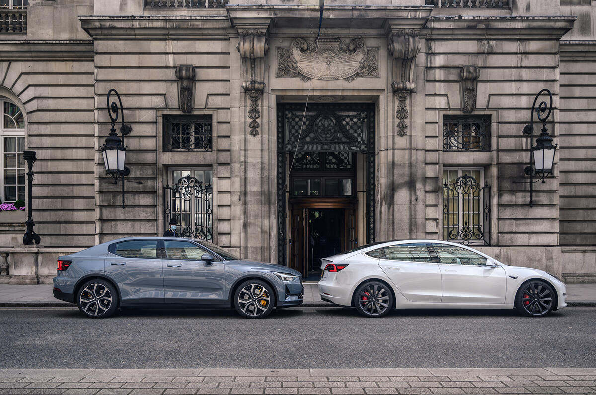 Electric Showdown Tesla Model 3 Vs Polestar 2 Autocar