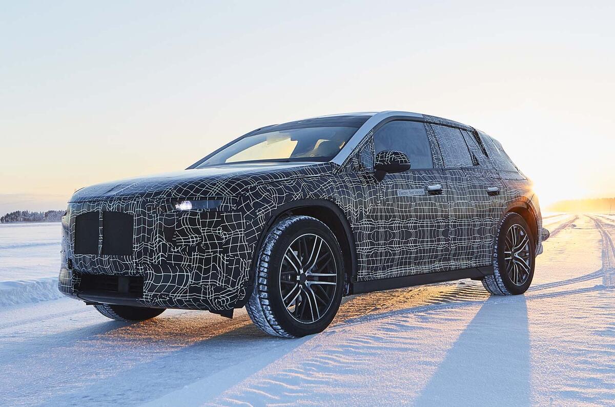 BMW iNext electric SUV winter testing