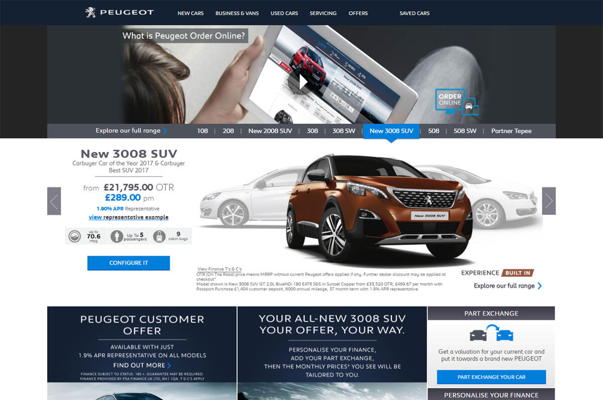 Peugeot Launches Online Buying Service Autocar