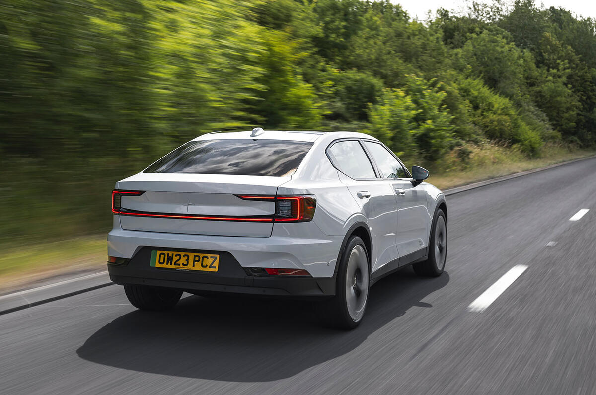 polestar 2 review 2023 05 tracking rear