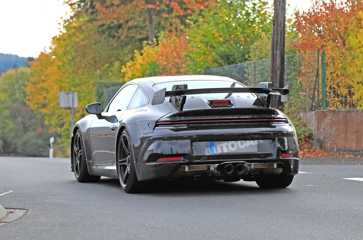 2020 Porsche 911 Gt3 Spied In Near Production Bodywork Autocar