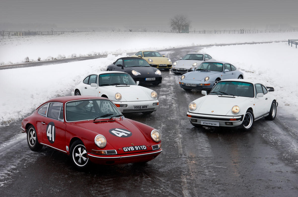 Porsche 911 history front static