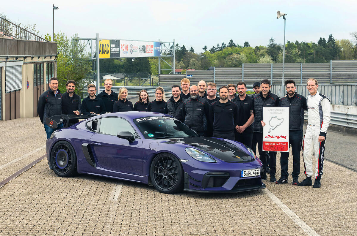 Porsche Cayman GT4RS Manthey Package 2023 Nurburgring time