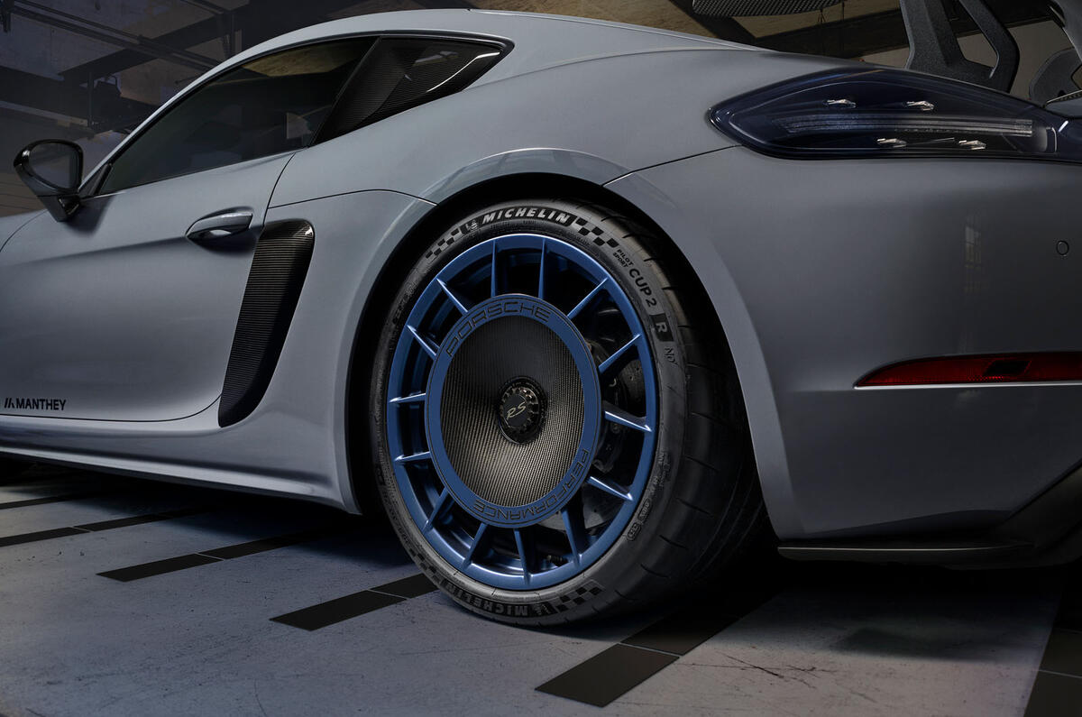 Porsche Cayman GT4RS Manthey Package 2023 rear wheel