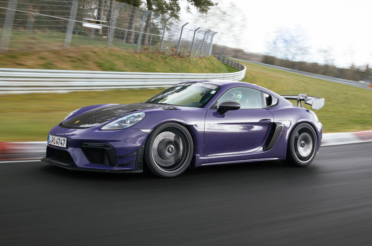 Porsche Cayman GT4RS Manthey Package 2023 side tracking