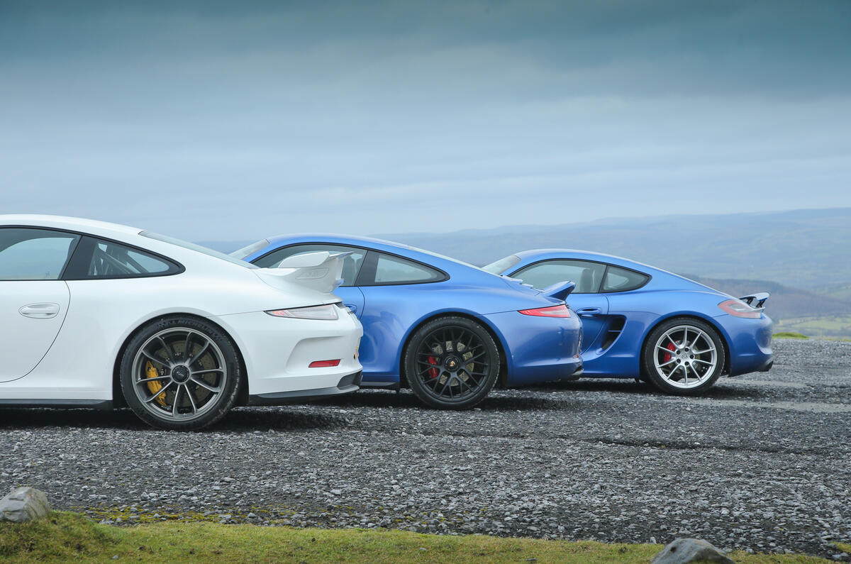 Porsche 911 Gt3 Versus 911 Gts And Cayman Gts Comparison