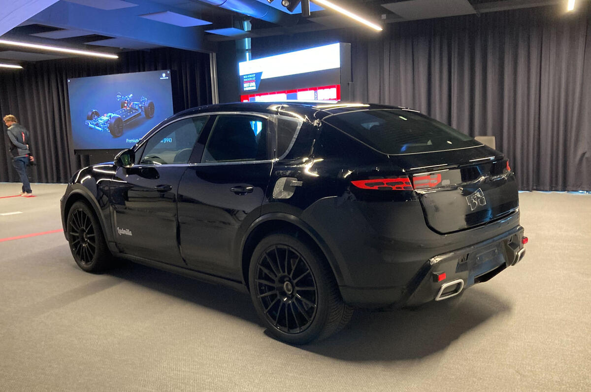 Porsche Macan EV 2024 prototype rear quarter static