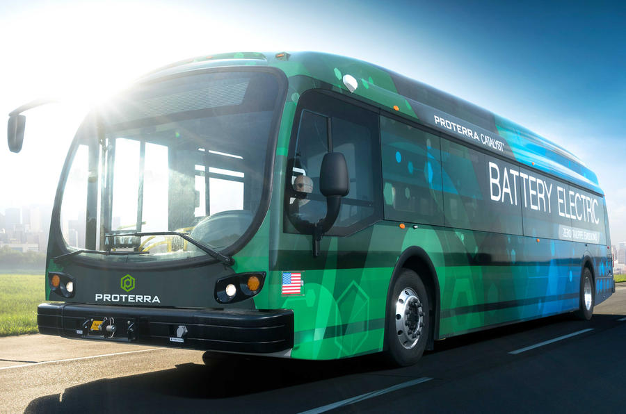 Proterra electric bus revealed 350 mile range