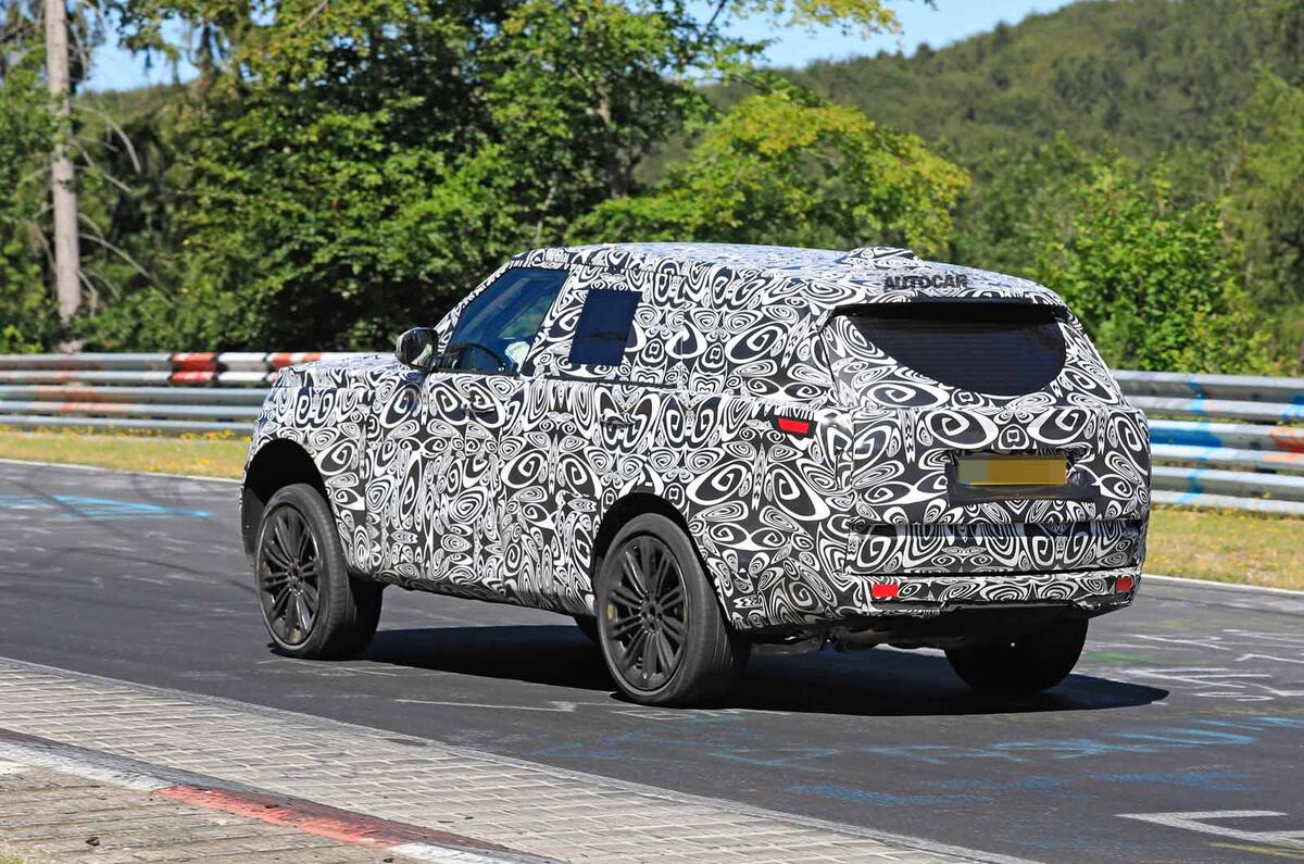 Range Rover prototype Nurburgring rear side