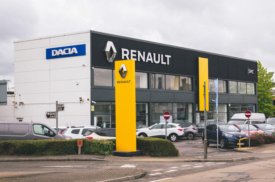 Renault dealership forecourt
