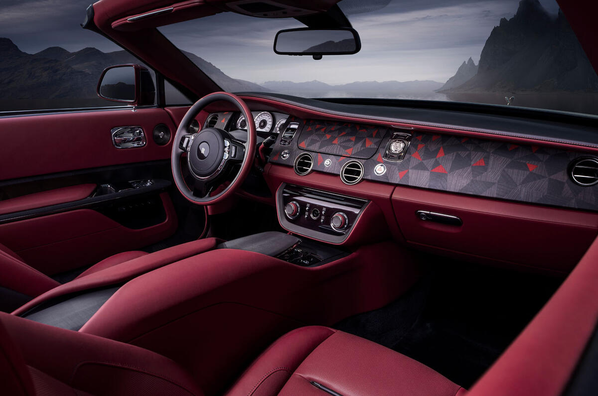Rolls Royce Drop Tail La Rose Noir interior