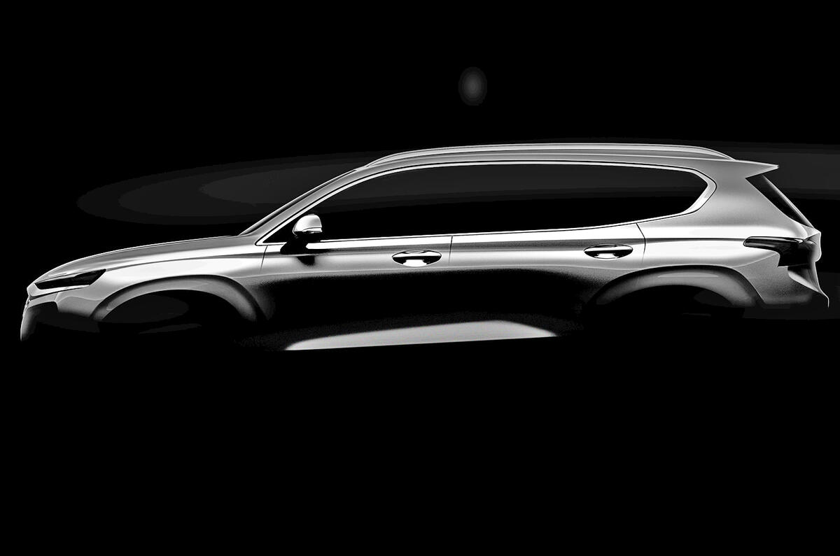 Hyundai Santa Fe teased ahead of its debut in Geneva Hyundai Santa Fe teased ahead of its debut in Geneva