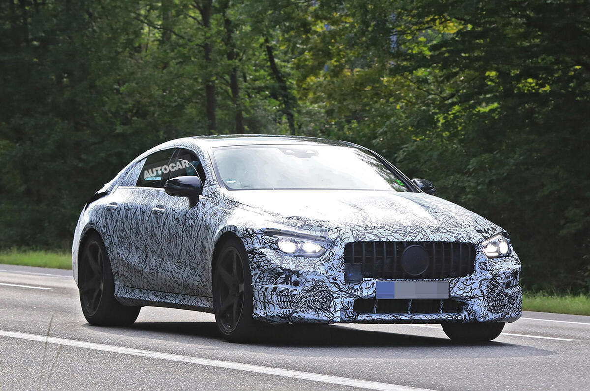 Mercedes Amg Gt Four Door Leaked Image Shows 604bhp V8 Model Autocar