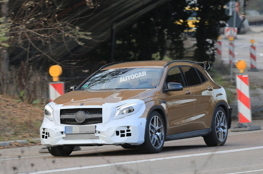 Facelifted Mercedes-AMG GLA 45 spotted testing