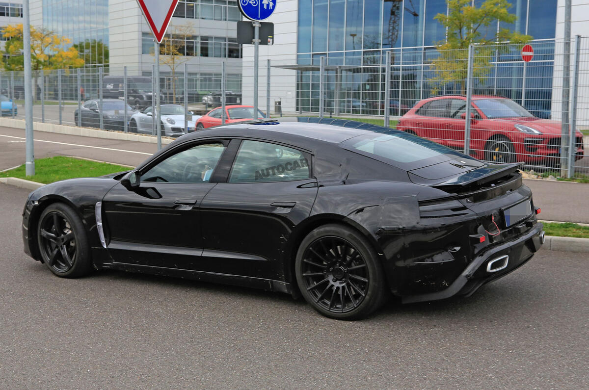 Porsche Mission E seen with production body for first time