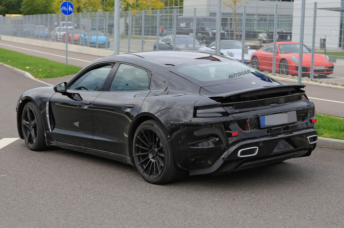 Porsche Mission E seen with production body for first time