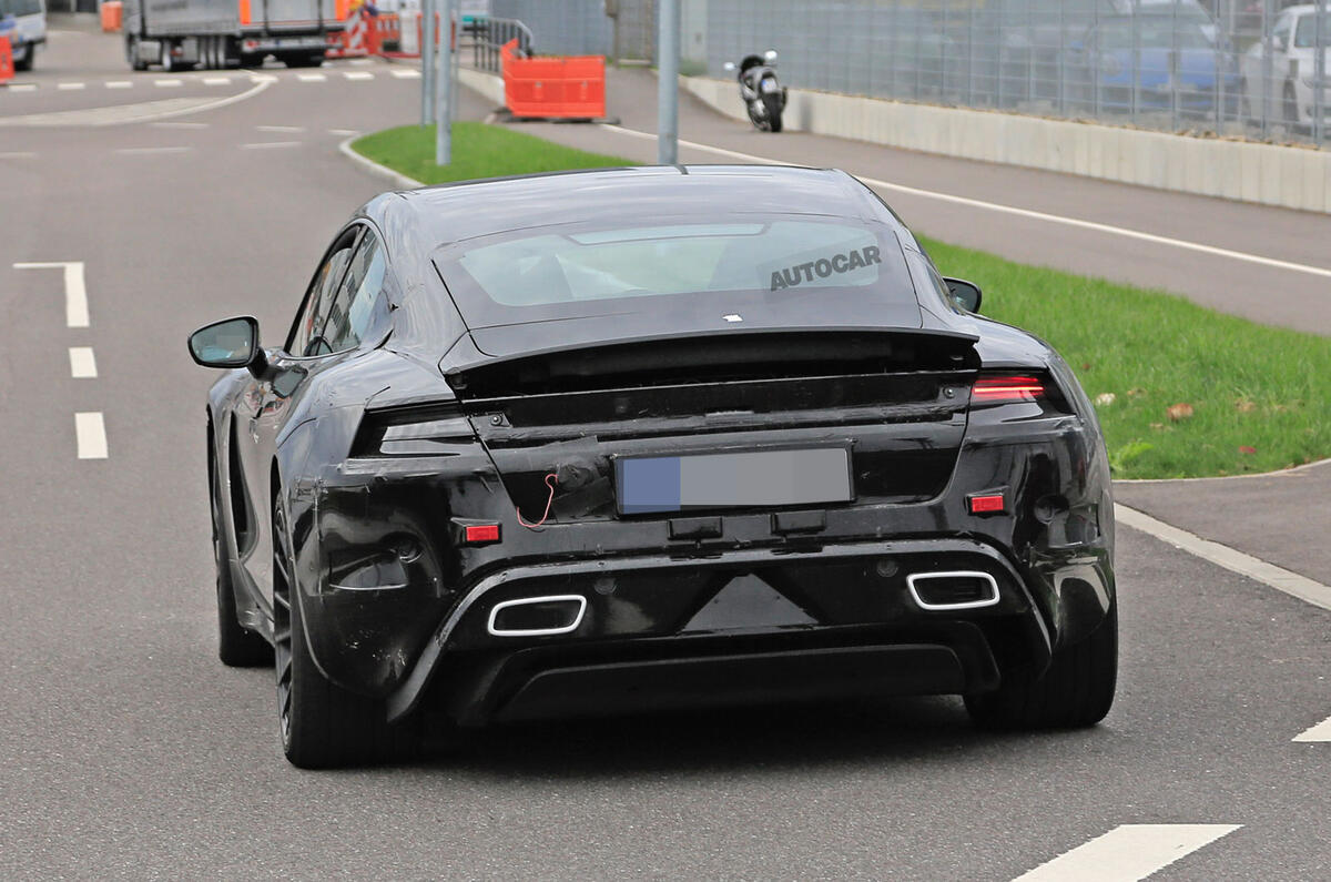 Porsche Mission E seen with production body for first time
