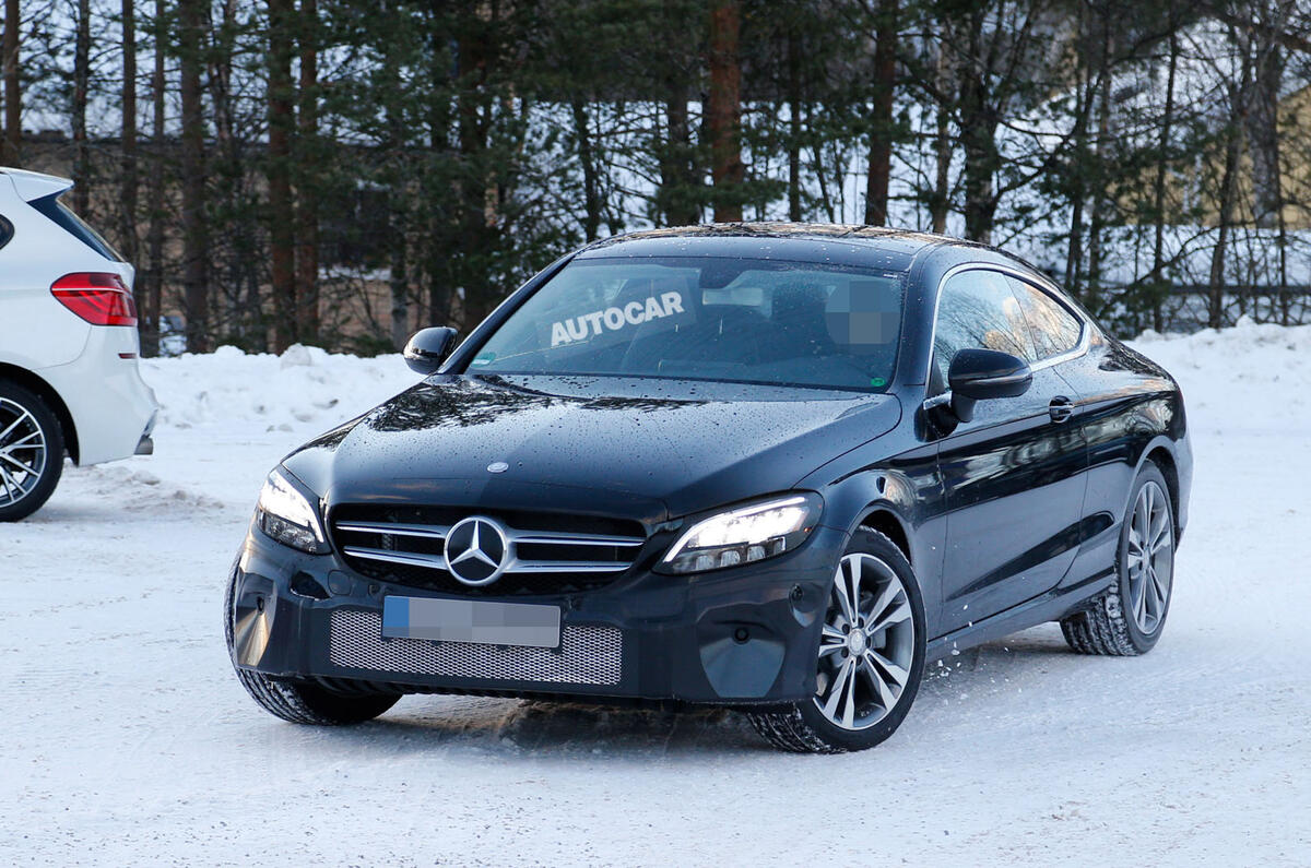 2018 mercedes benz coupe. modren coupe 2018 mercedesbenz cclass coupe facelift spotted for first time to mercedes benz coupe