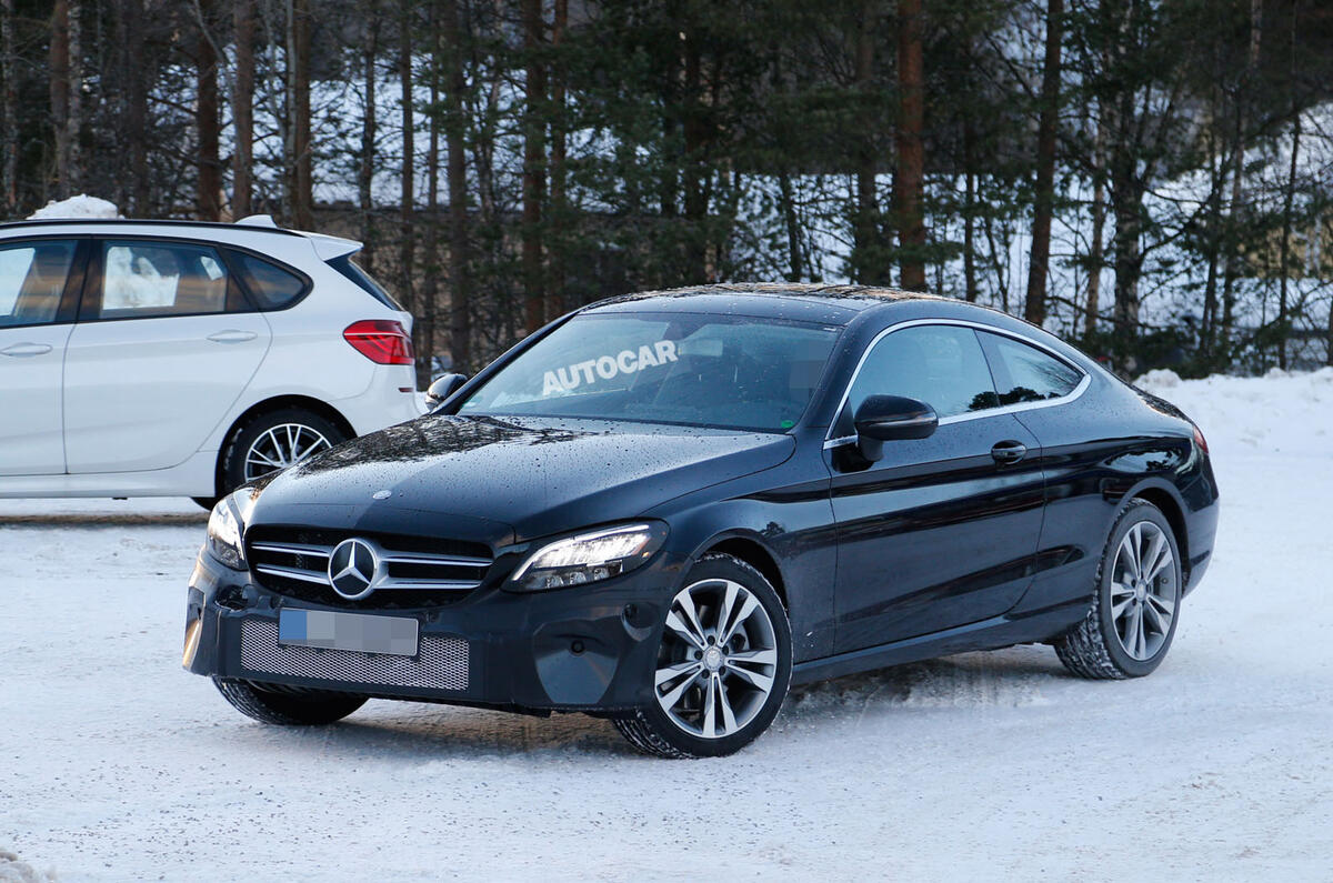 2018 Mercedes Benz C Class Coupe Facelift Spotted Autocar