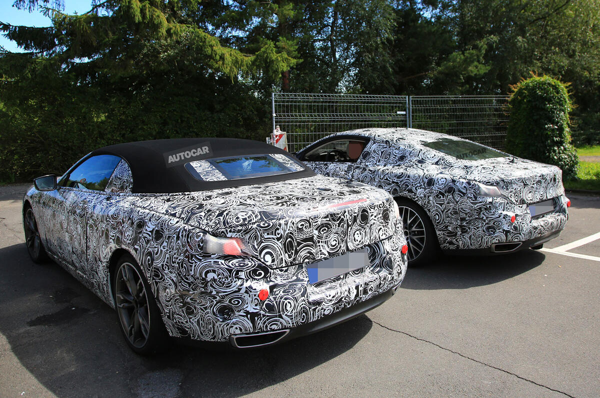 BMW 8 Series coupé and convertible sighting shows design differences