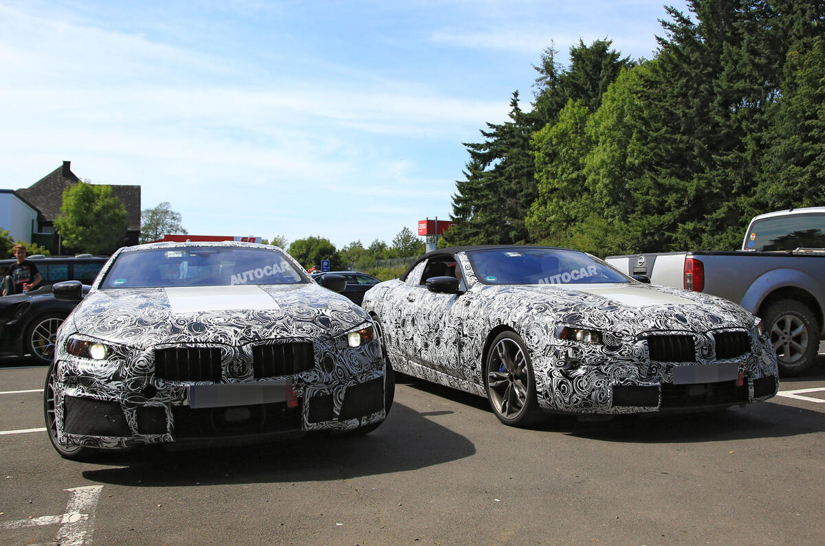 BMW 8 Series coupé and convertible sighting shows design differences
