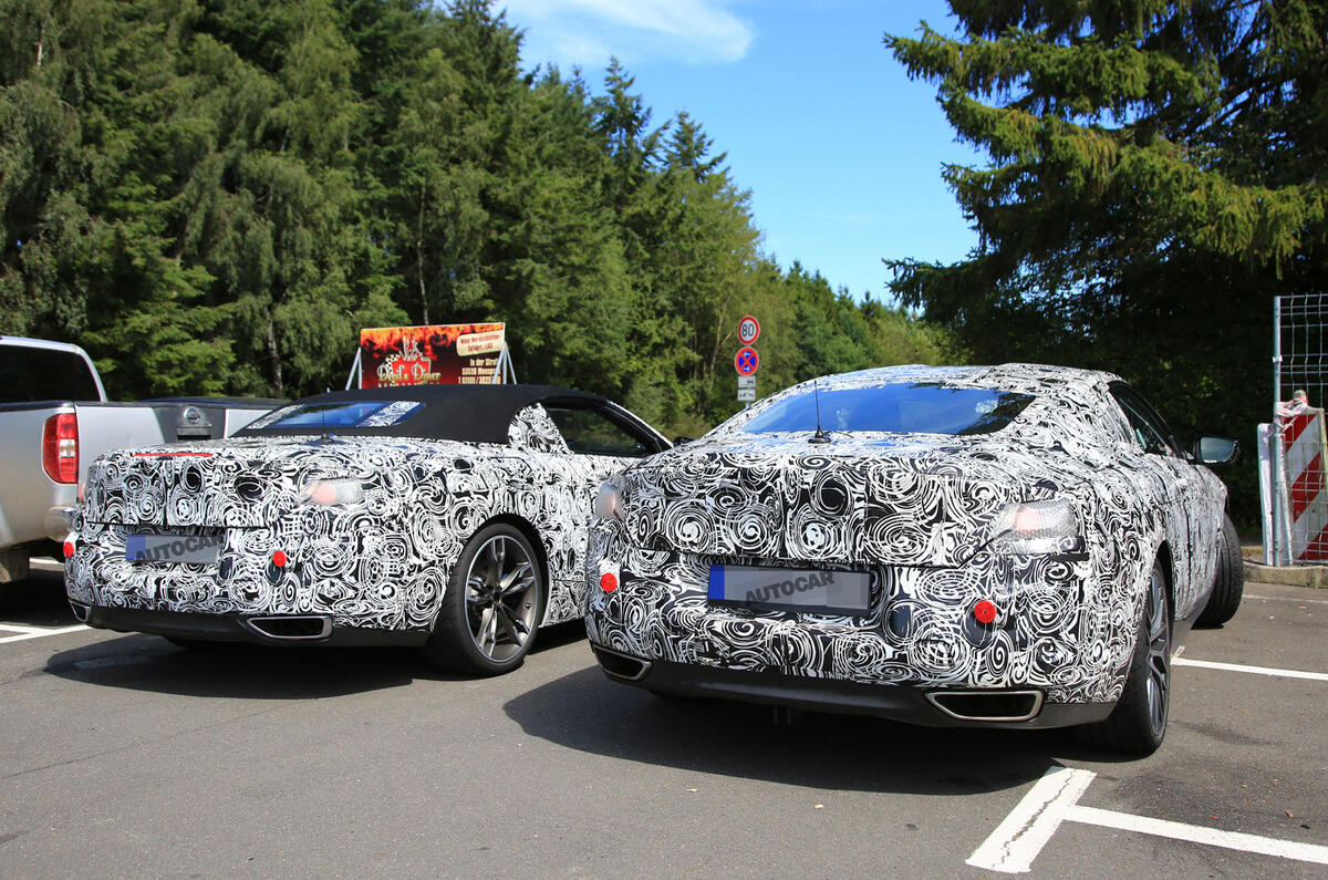 BMW 8 Series coupé and convertible sighting shows design differences