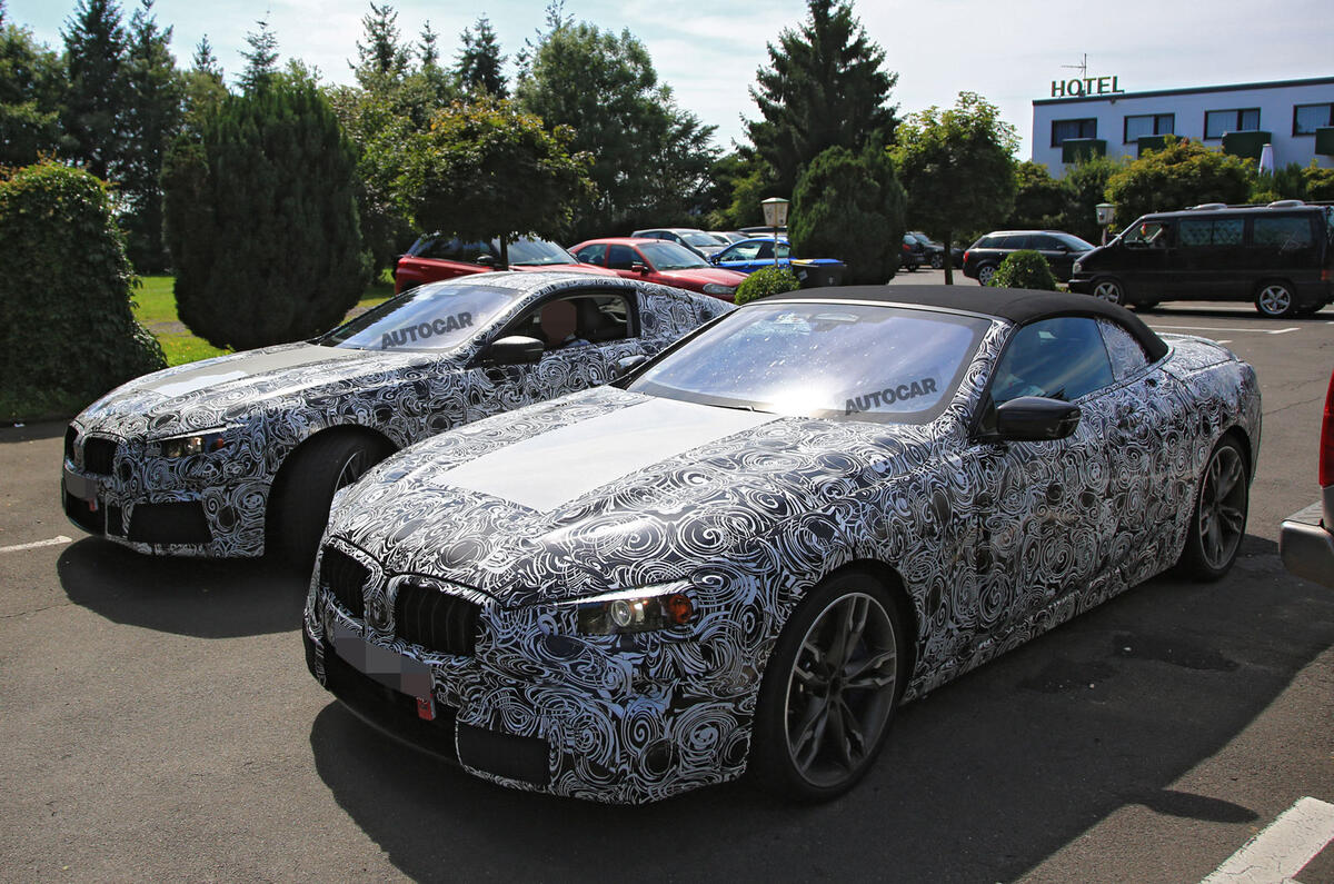 BMW 8 Series coupe and convertible sighting shows design differences