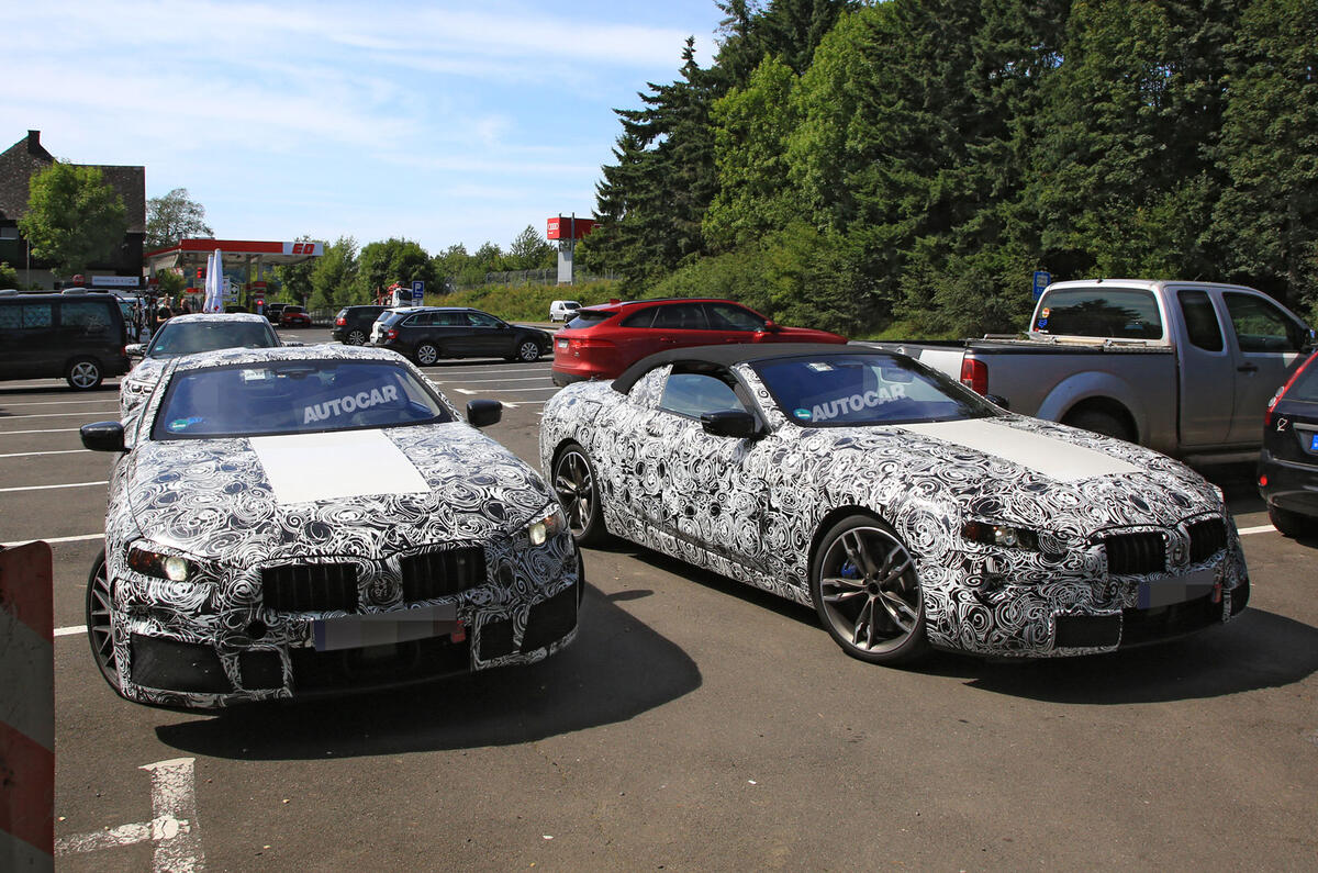 BMW 8 Series coupé and convertible sighting shows design differences