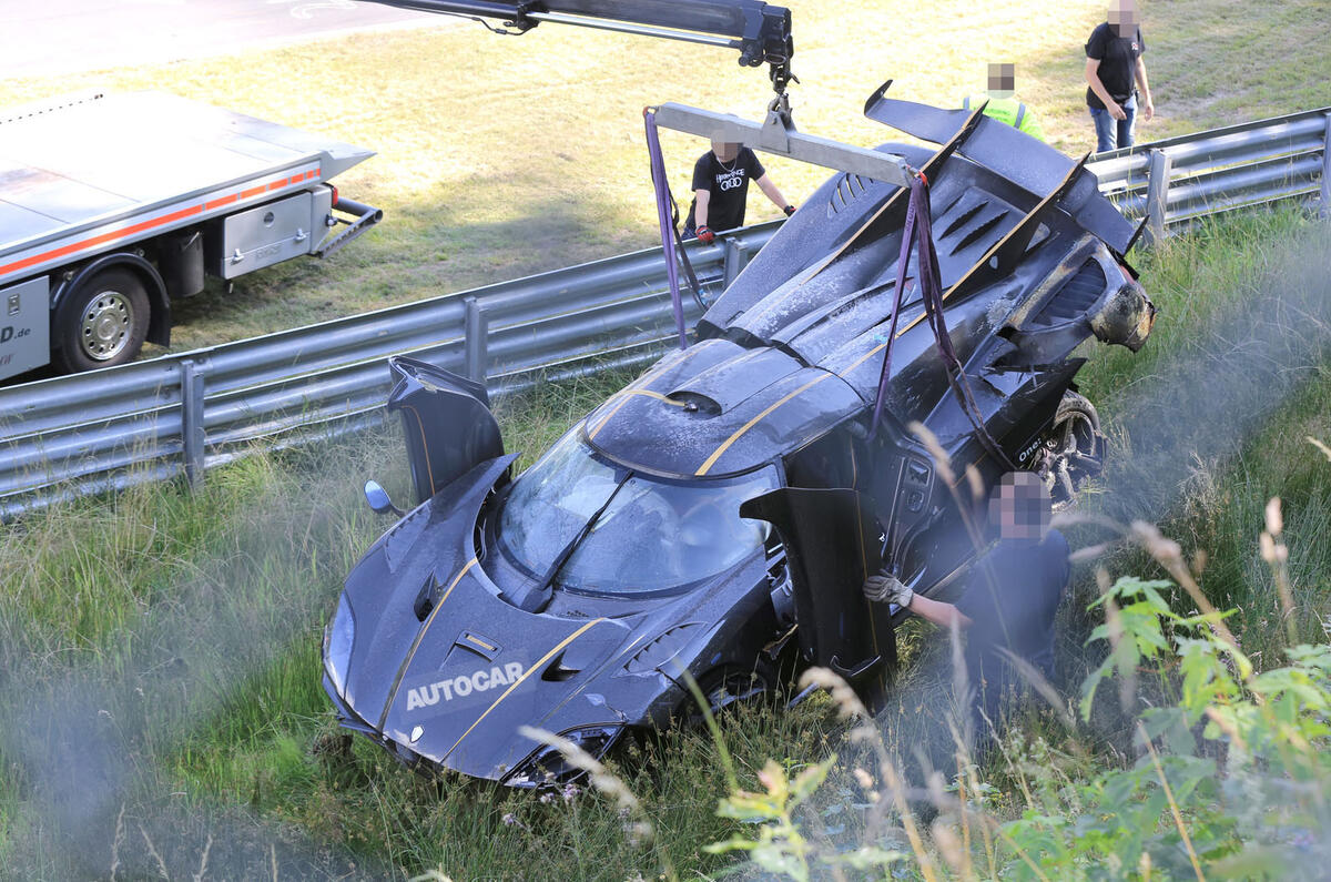 Koenigsegg One 1 Nurburgring Crash Car Will Go For Record Again Autocar Learn how koenigsegg developed their crash testing. koenigsegg one 1 nurburgring crash car