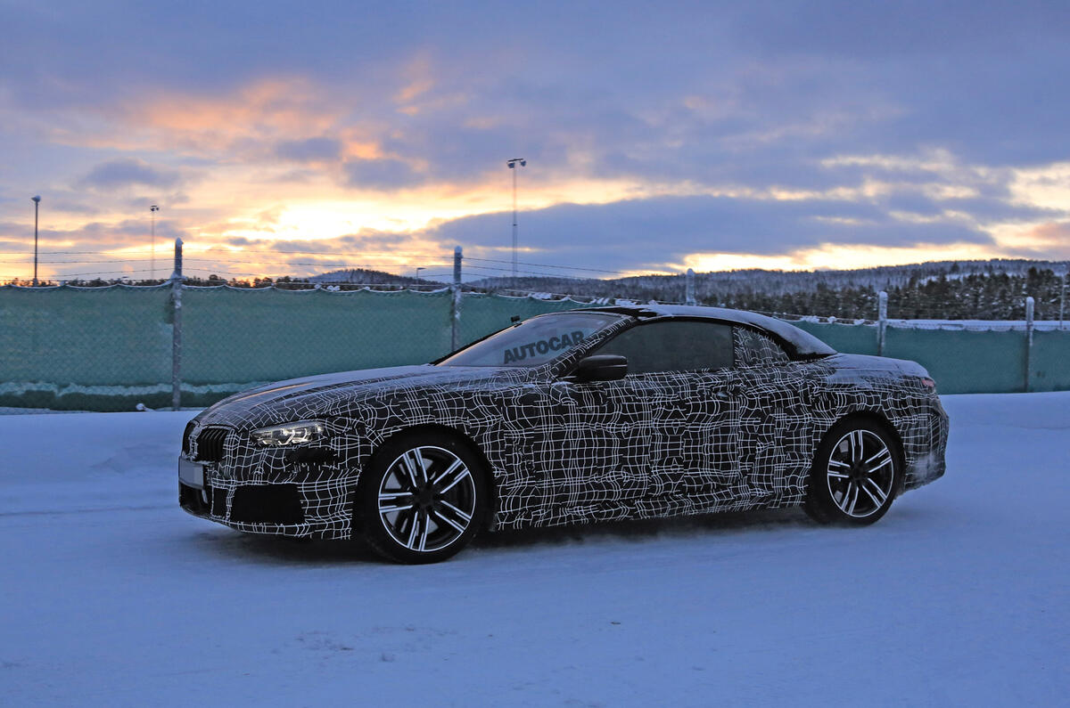 BMW 8 Series: new pics of convertible almost undisguised