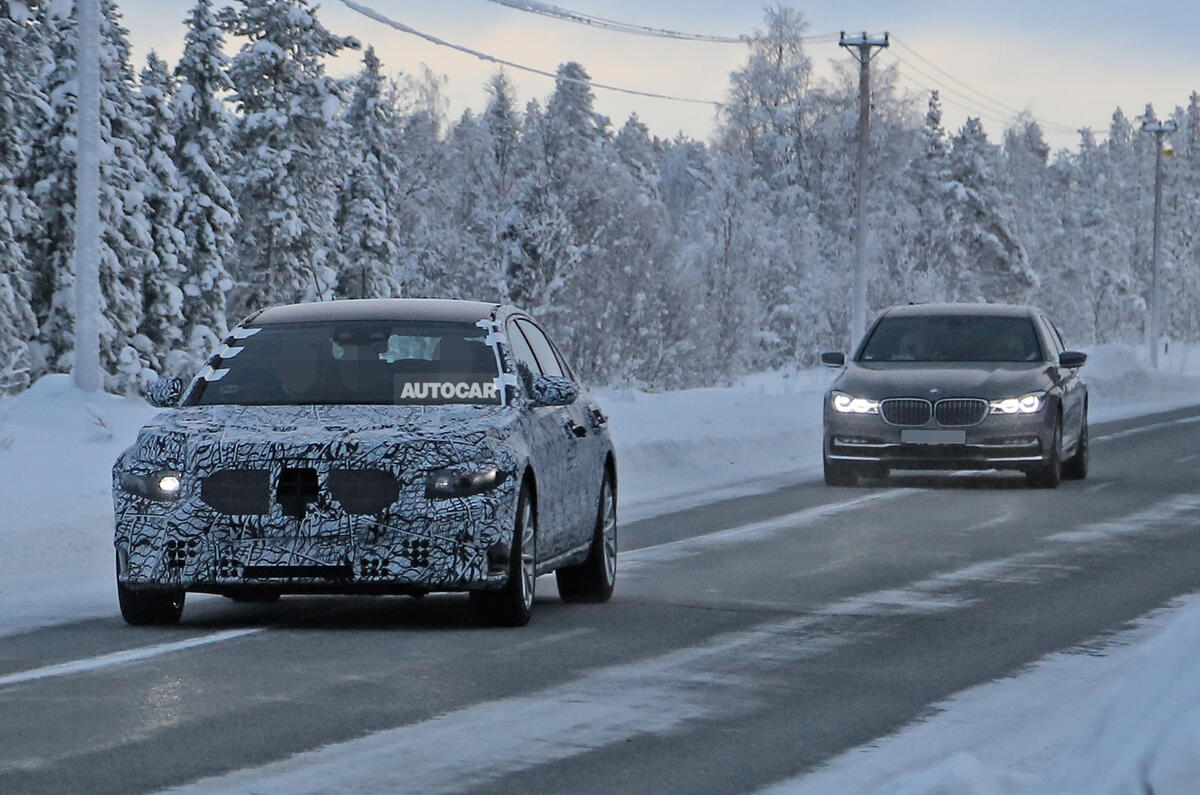 2020 Mercedes S Class Seen Testing With Less Disguise Autocar